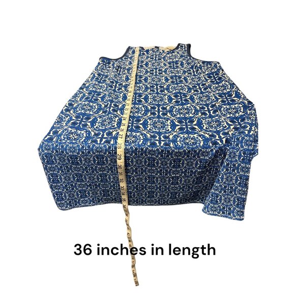 Mud Pie Womens Blue & White Sleeveless Shift Dress Size M Polyester Blend - Picture 9 of 9